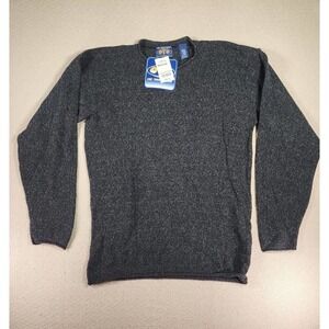OTB One Tough Brand Sweater Mens Medium M Knit Cotton Pullover Gray‎ Y2K Vintage